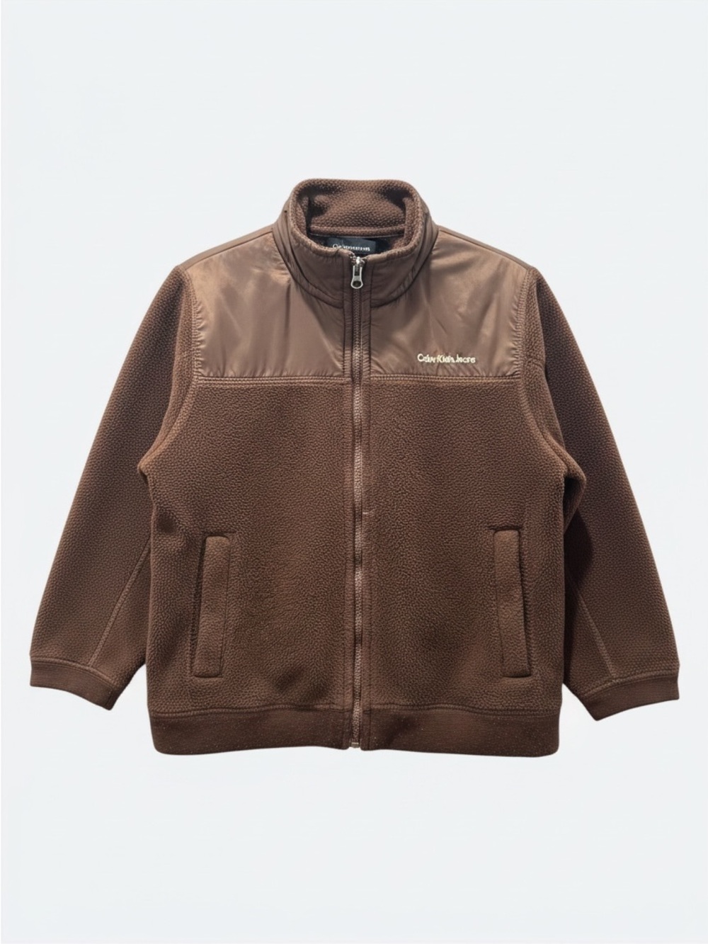 Calvin Klein Kids Brown fleece Full-Zip Jacket 3T